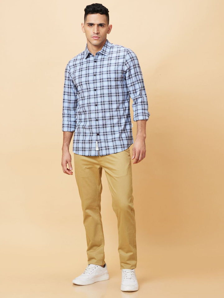 Being Human Men Slim Fit Tartan Checks Opaque Checked Casual Shirt