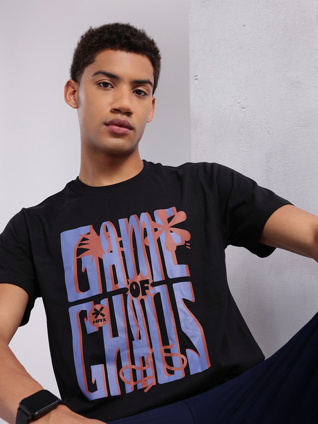 HRX by Hrithik Roshan Typography Printed T-shirt