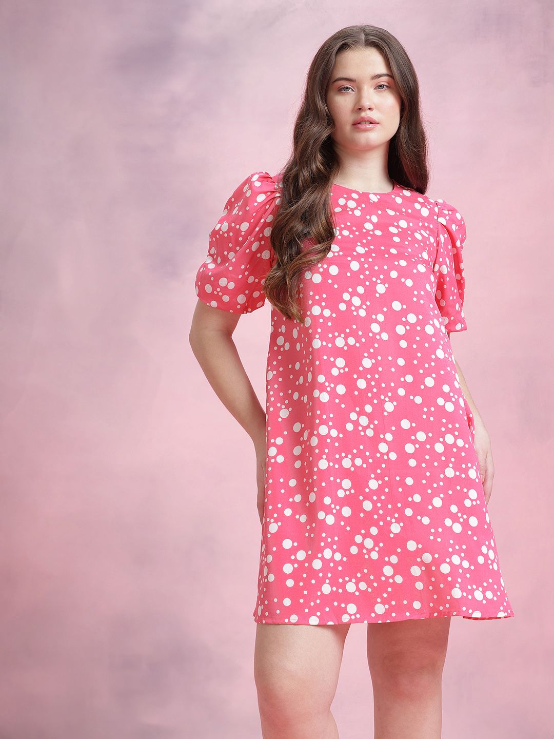 DressBerry Geometric Print A-Line Dress