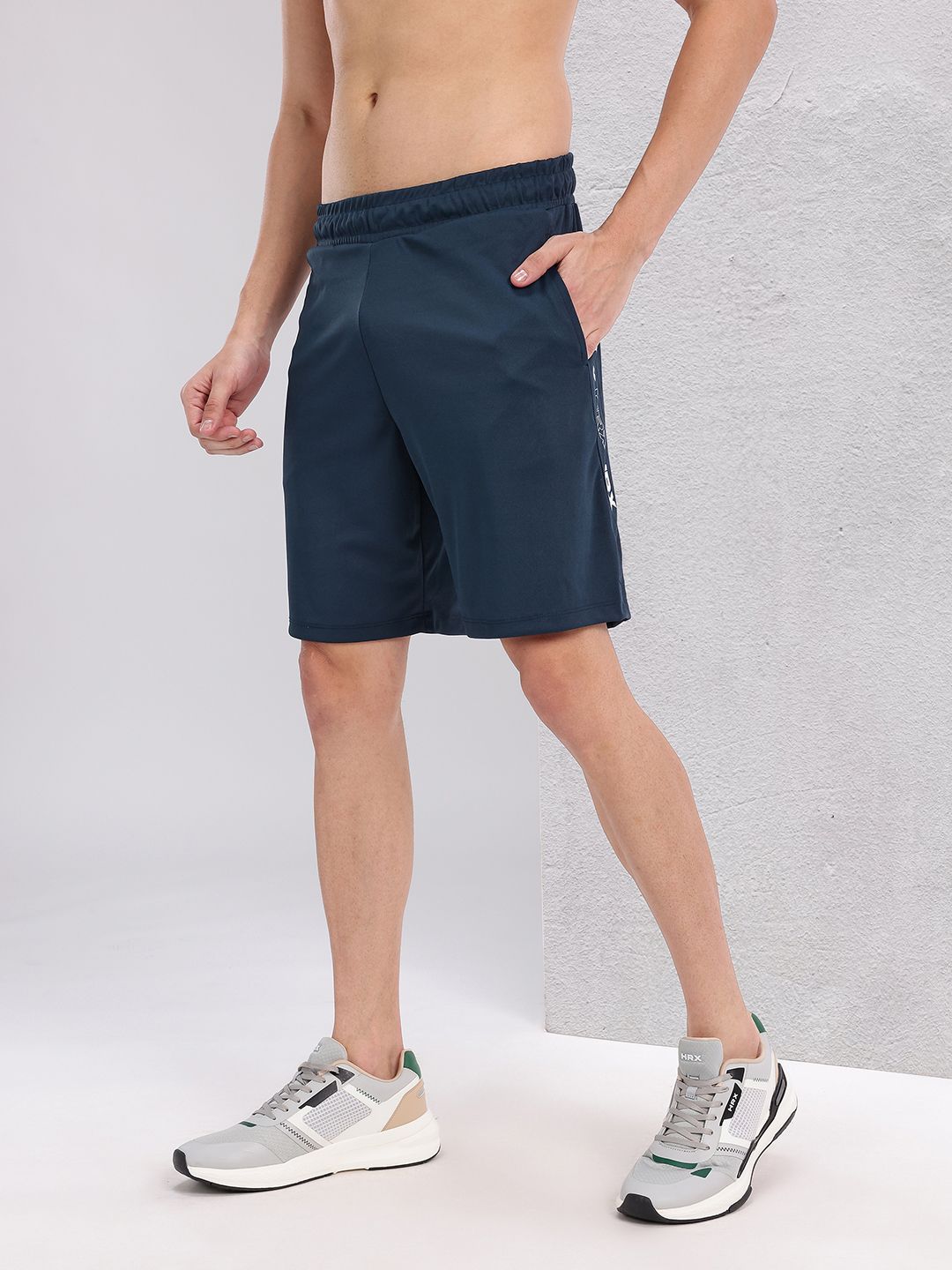 HRX by Hrithik Roshan Men Brand Logo Printed Mid-Rise Training Shorts
