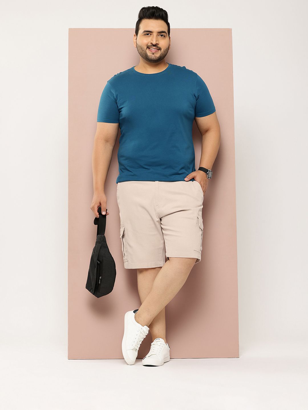 Thomas Scott Men Plus Size Cargo Shorts