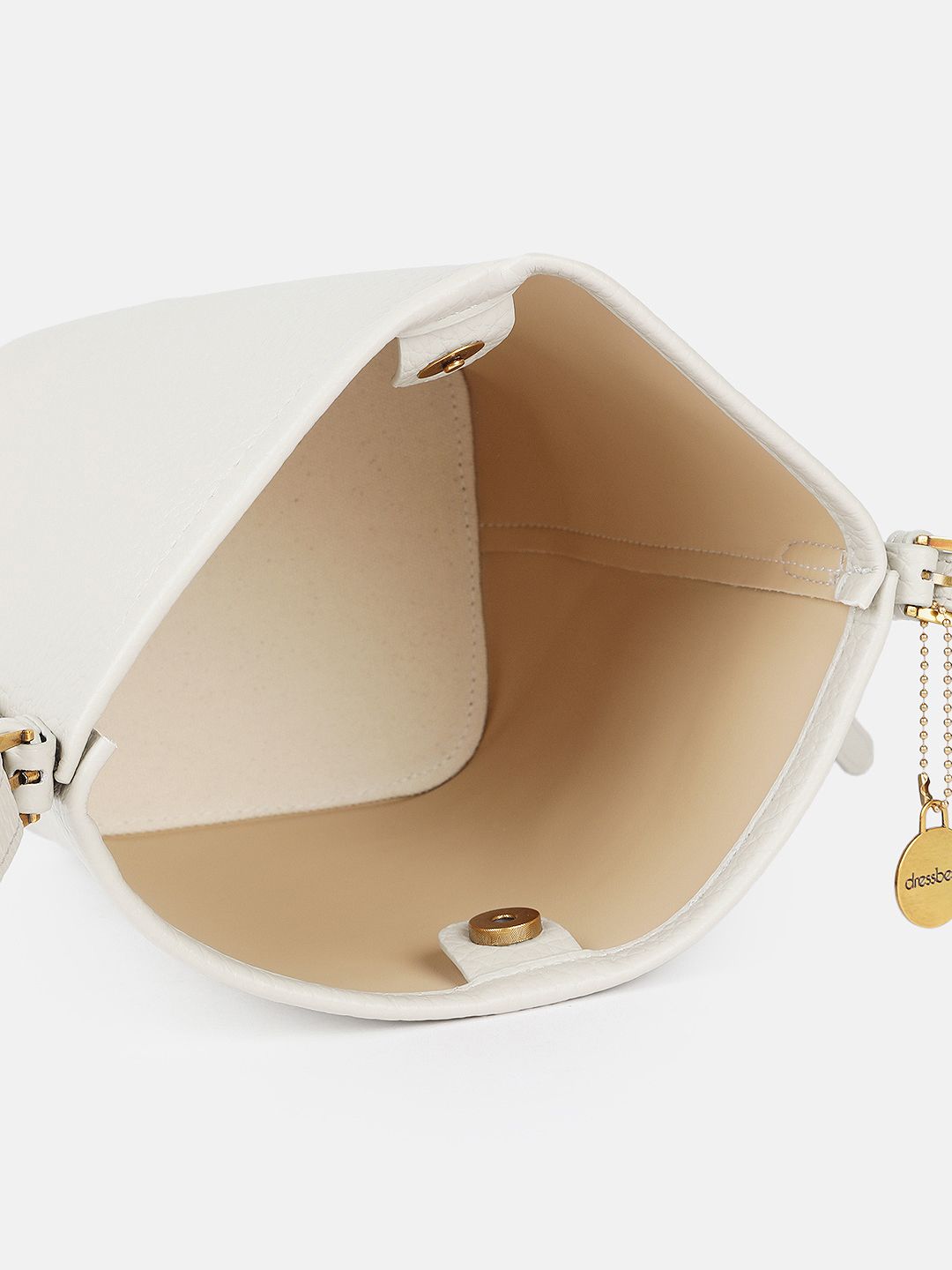 DressBerry Textured Structured Shoulder Bag with Pouch