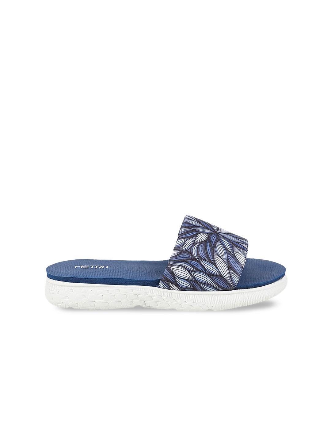 Metro Printed Open Toe Flats