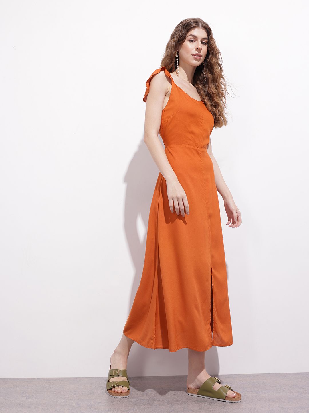 DressBerry Rustic Romance Front Slit A-Line Dress