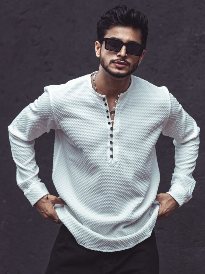 Powerlook Self Design Regular Casual Shirt