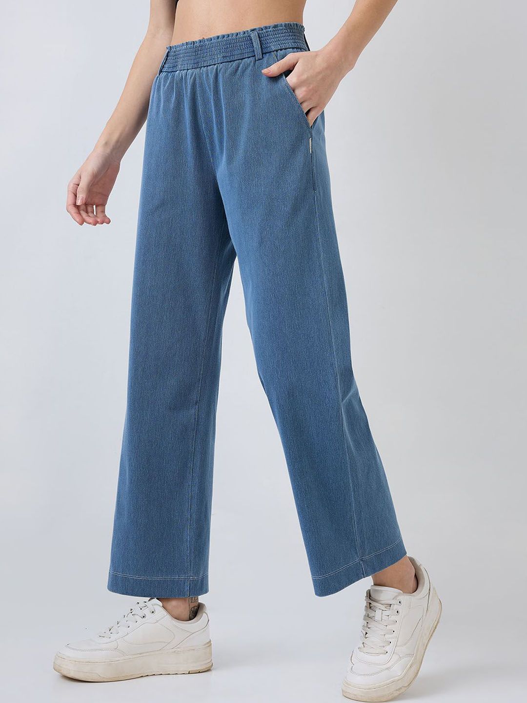 SPYKAR  Women' Straight Fit High Rise Regular Trousers