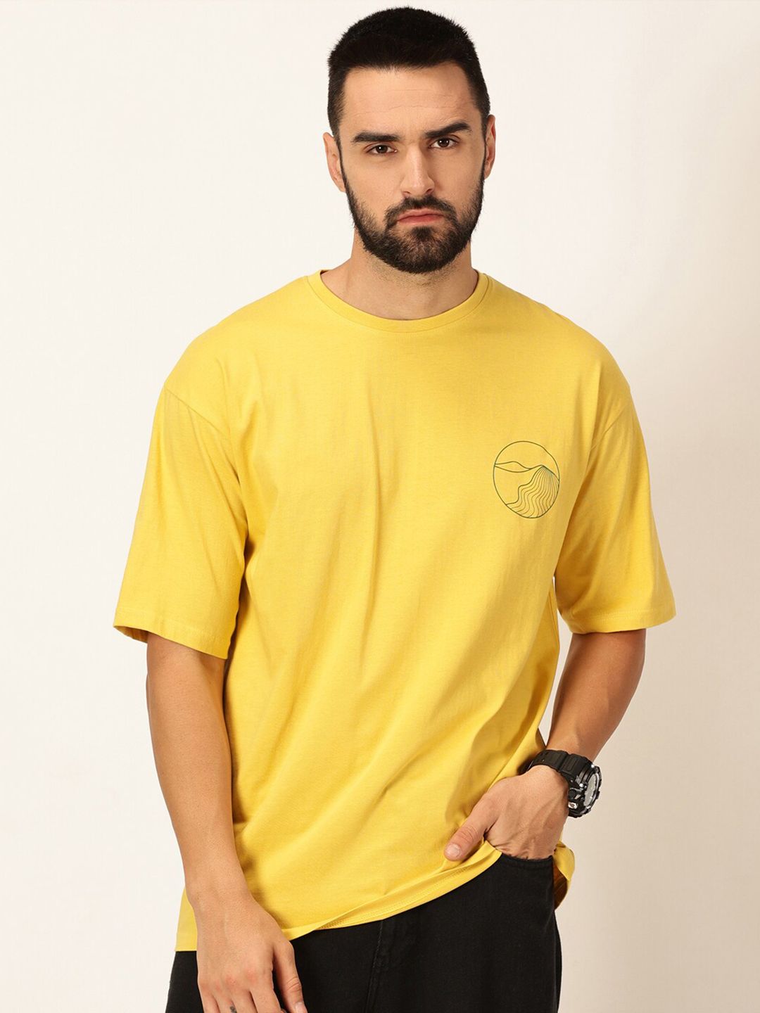 Thomas Scott Oversized Graphic Printed Bio Finish Cotton T-shirt