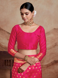 KALINI Ethnic Motifs Silk Blend Woven Paithani Saree with Blouse Piece