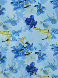 Story@home Blue & Green 2 Pieces Floral Door Curtain