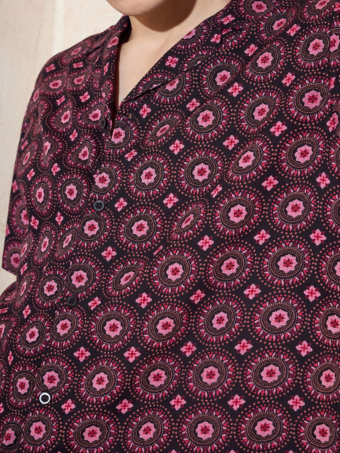 DENNISON Ethnic Motifs Oversized Casual Shirt
