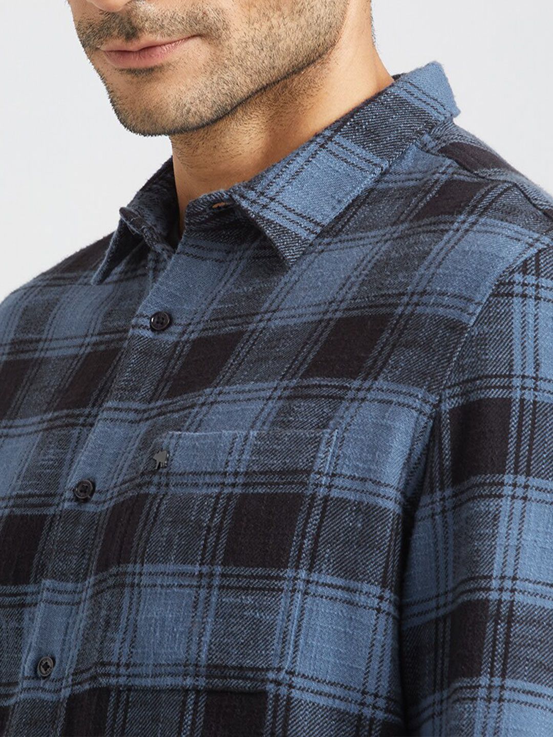 THE BEAR HOUSE Men Checked Slim Fit Comfort Cotton Casual Shirt