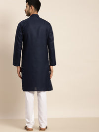 Anug oleh SOJANYA Men Navy Blue Indigo Kurta