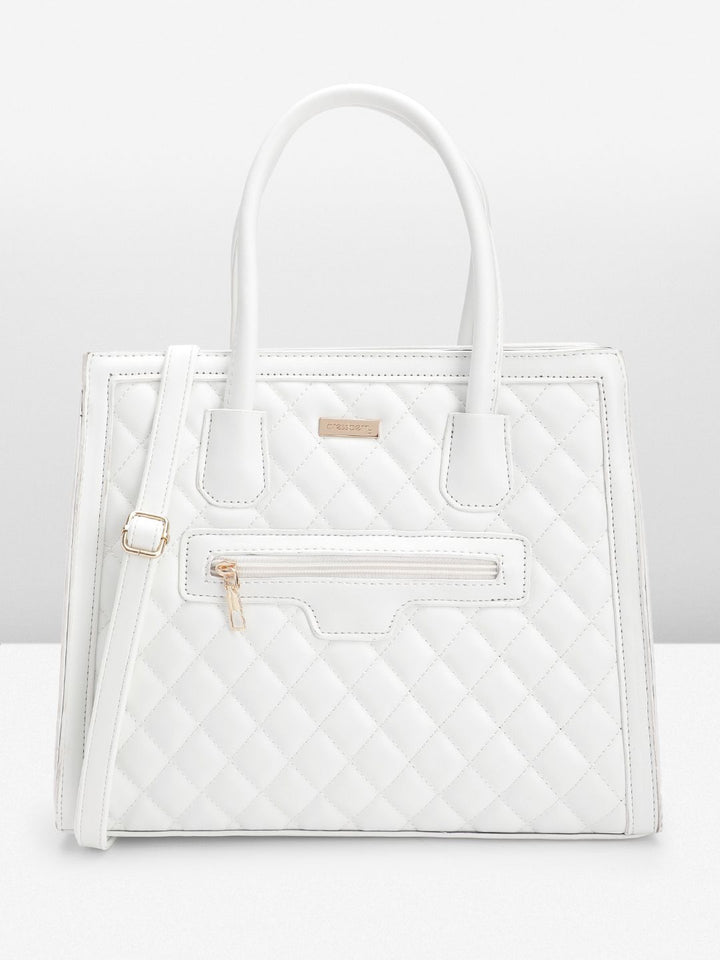 DressBerry Quilted Structured Handheld Bag