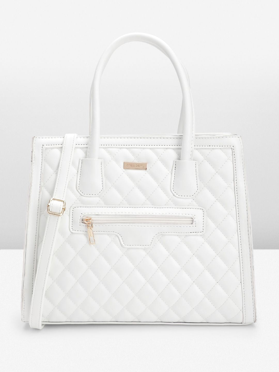 DressBerry Quilted Structured Handheld Bag