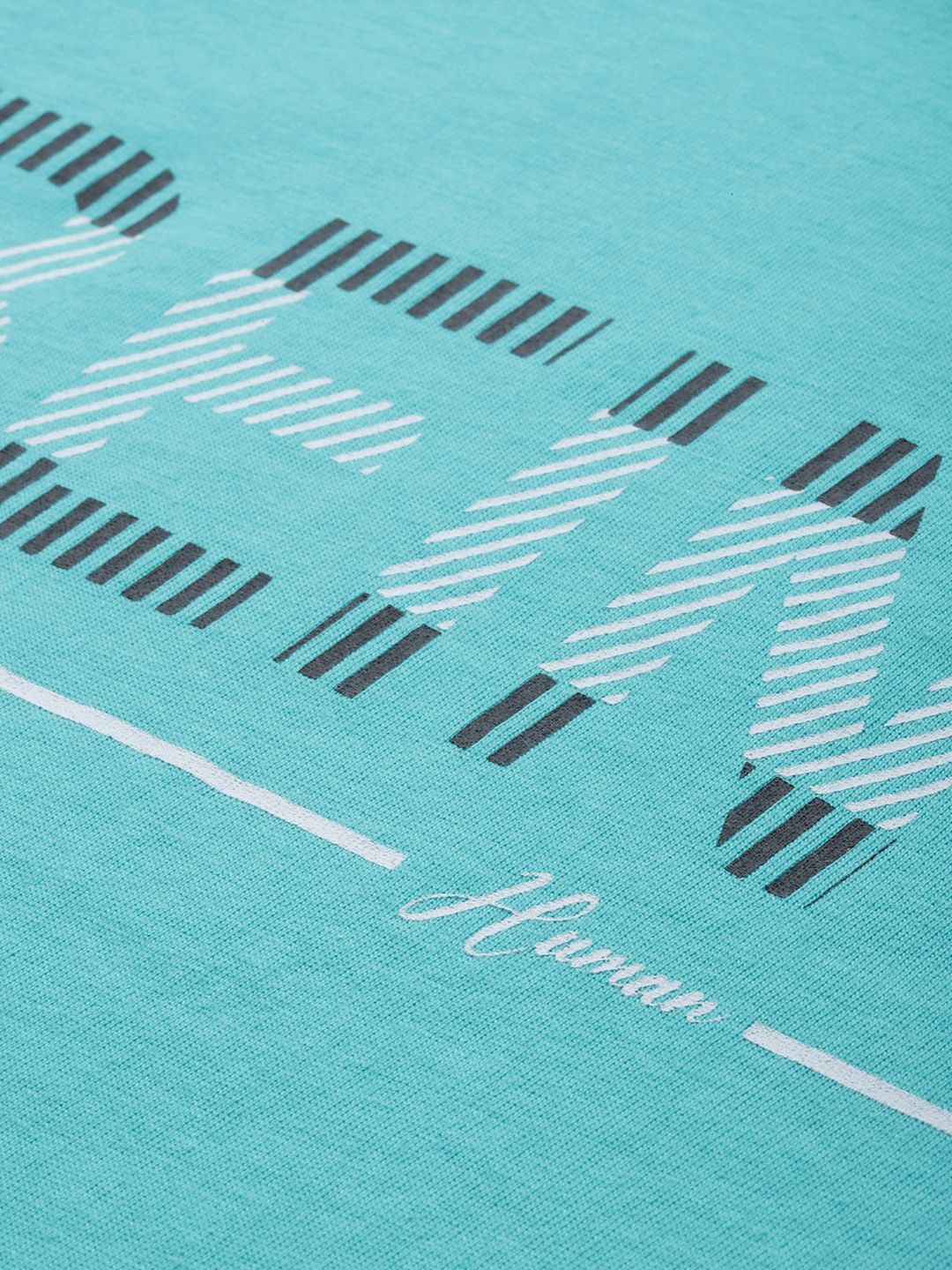 Being Human Men Blue Brand Logo Printed Pure Cotton T-shirt