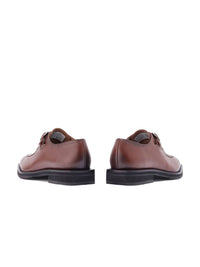 RARE RABBIT Men Round Toe Leather Formal Monk Shoes
