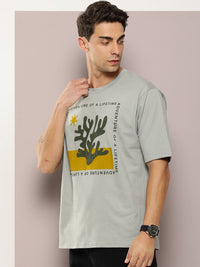DILLINGER Men Graphic Printed Embossed Oversized T-shirt