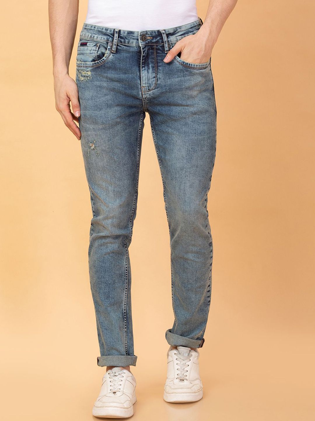 Being Human Men Low Distress Heavy Fade Jeans