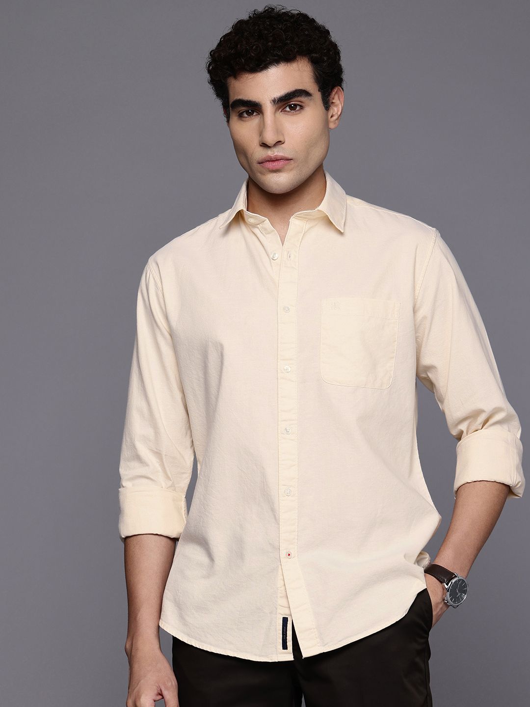 Raymond Slim Fit Pure Cotton Casual Shirt