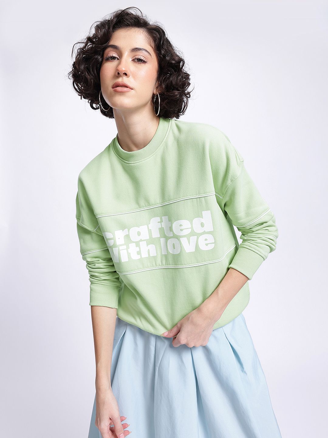 DressBerry Snuggle Dreams Typography Sweatshirt