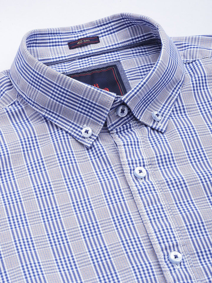 Raymond Contemporary Fit Checked Pure Cotton Semiformal Shirt