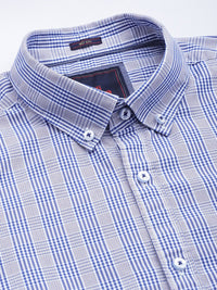 Raymond Contemporary Fit Checked Pure Cotton Semiformal Shirt