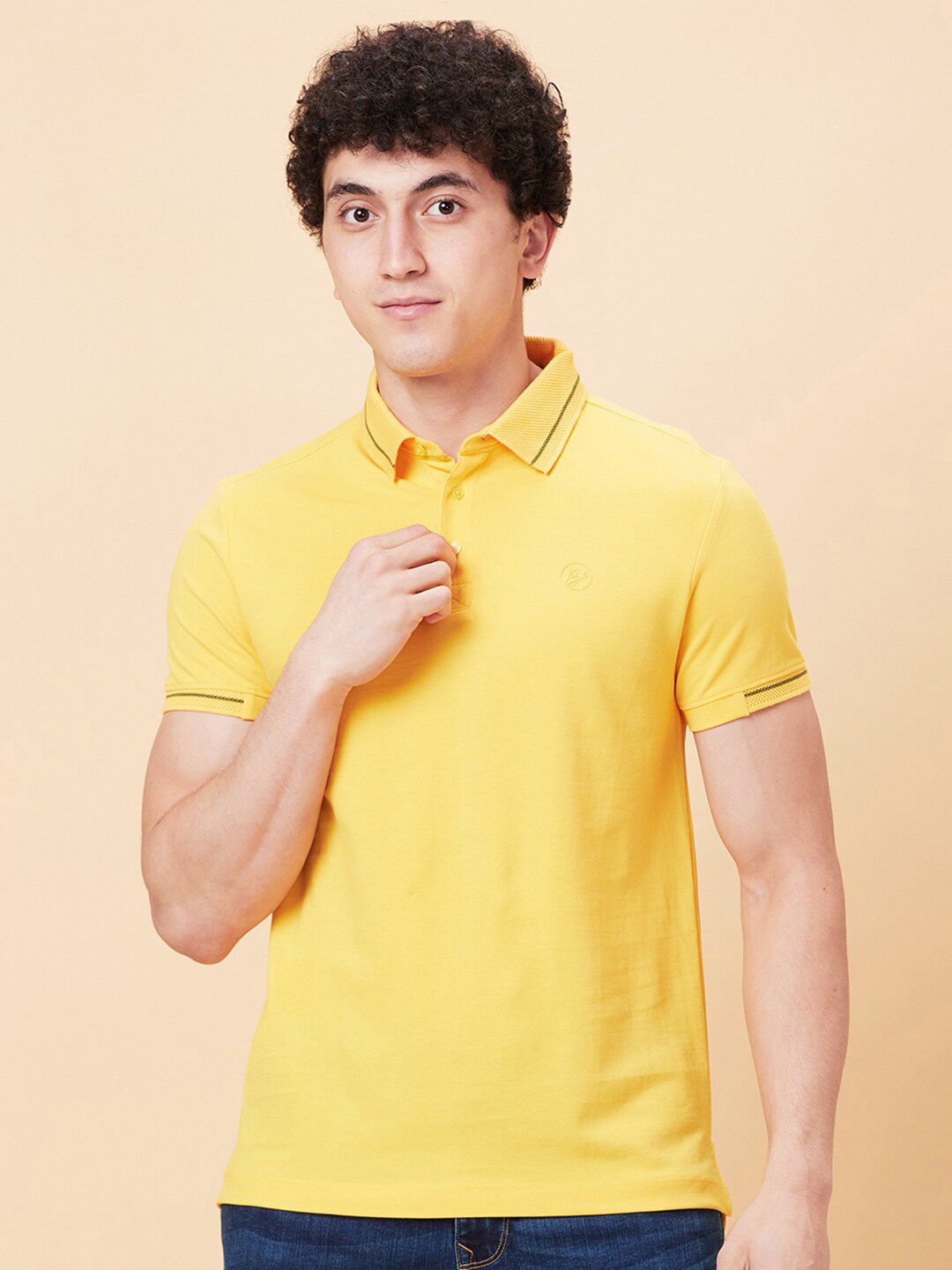 Being Human Polo Collar Short Sleeves Cotton T-shirt