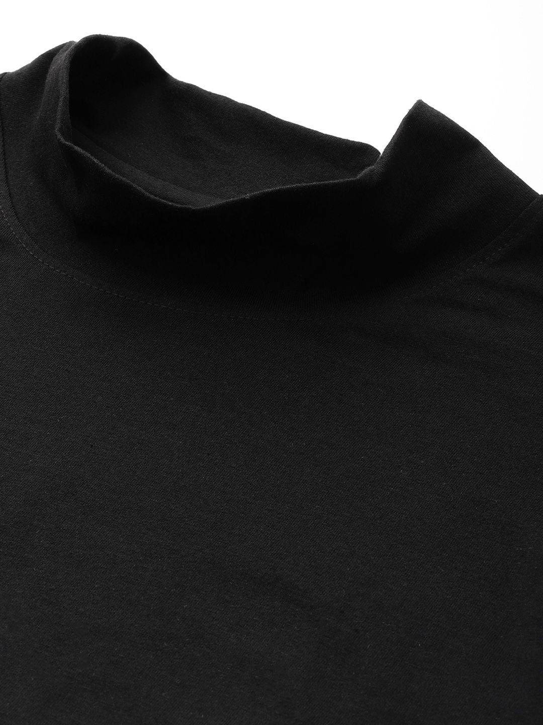 HRX by Hrithik Roshan High Neck Drop-Shoulder Sleeves T-Shirt