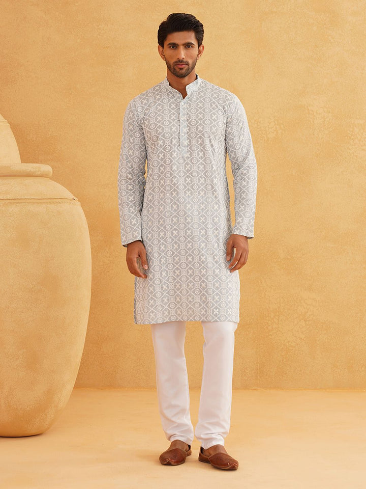 SOJANYA Kurta Lurus Labuci Sulam Etnik Kapas Tulen