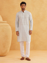 SOJANYA Kurta Lurus Labuci Sulam Etnik Kapas Tulen