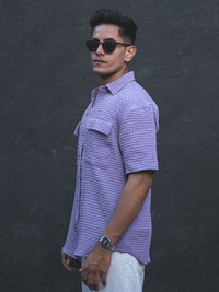 Powerlook Men Solid Pockets Spread Collar Oversized Casual Shirt