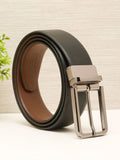 Teakwood Leathers Men Textured Leather Reversible Belt