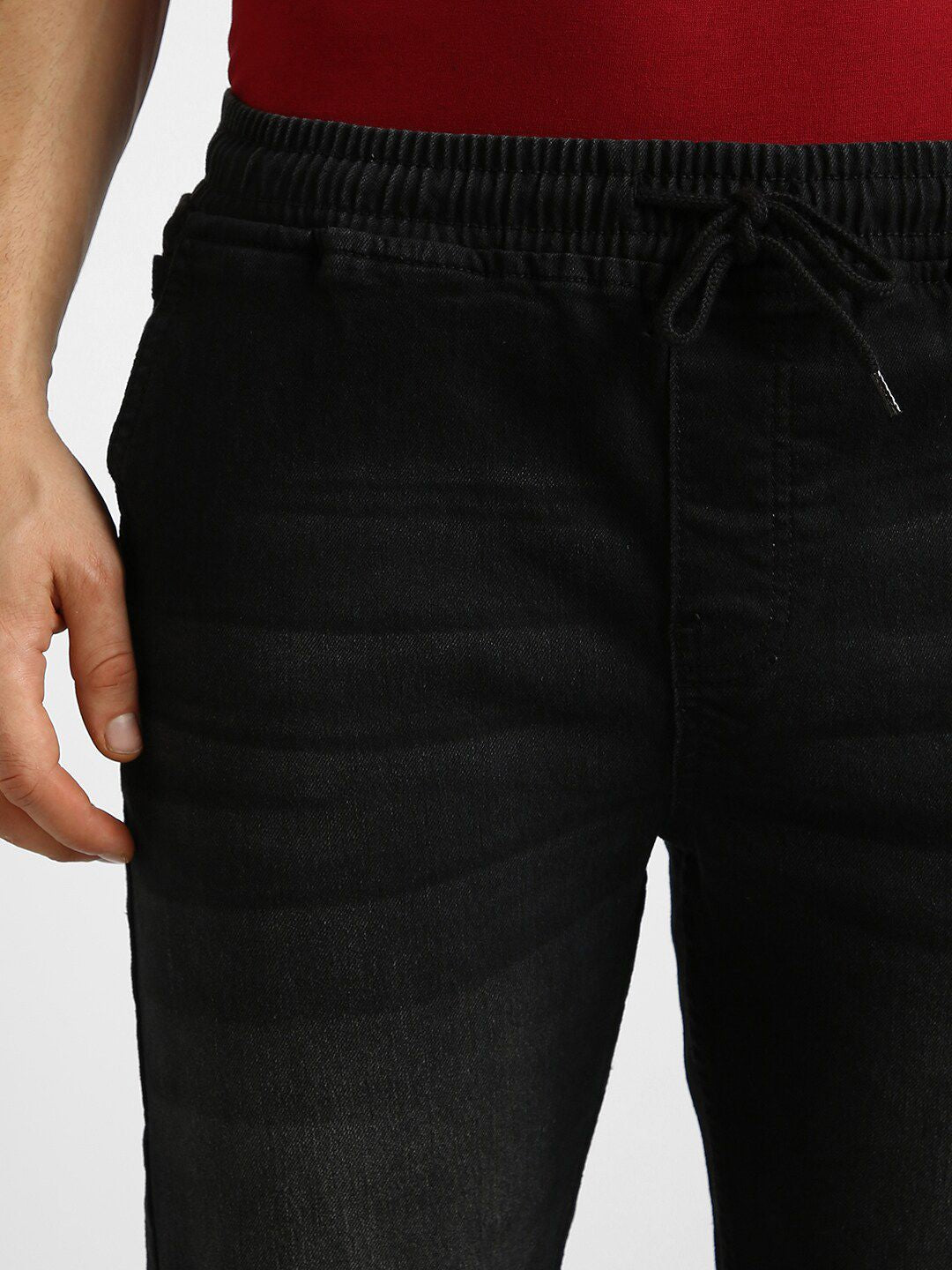 Urbano Fashion Men Mid Rise Light Fade Crinkle Stretchable Jeans