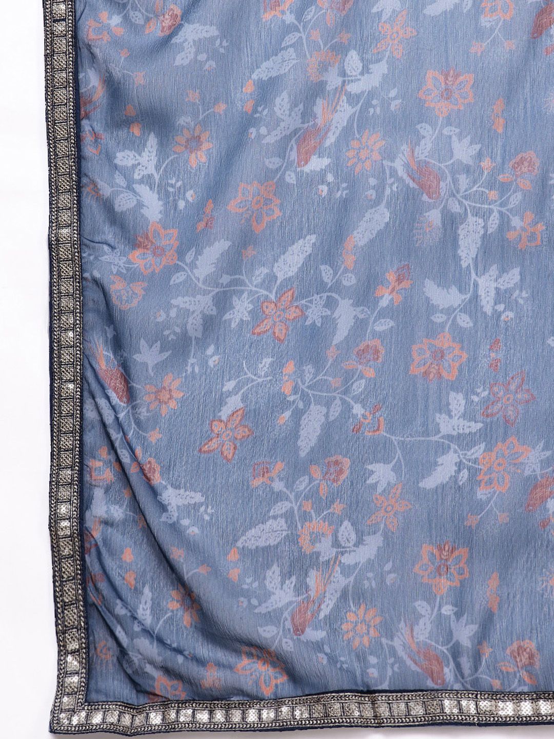 House of Pataudi Floral Printed Sequinned Jashn Kurta with Churidar & With Dupatta