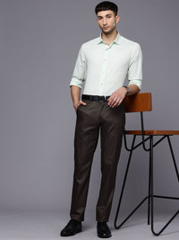 Raymond Men Checked Slim Fit Formal Trousers