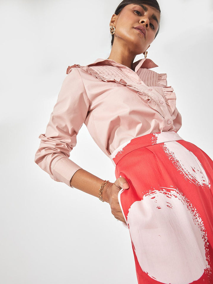 The Label Life Women Printed Flared Trousers