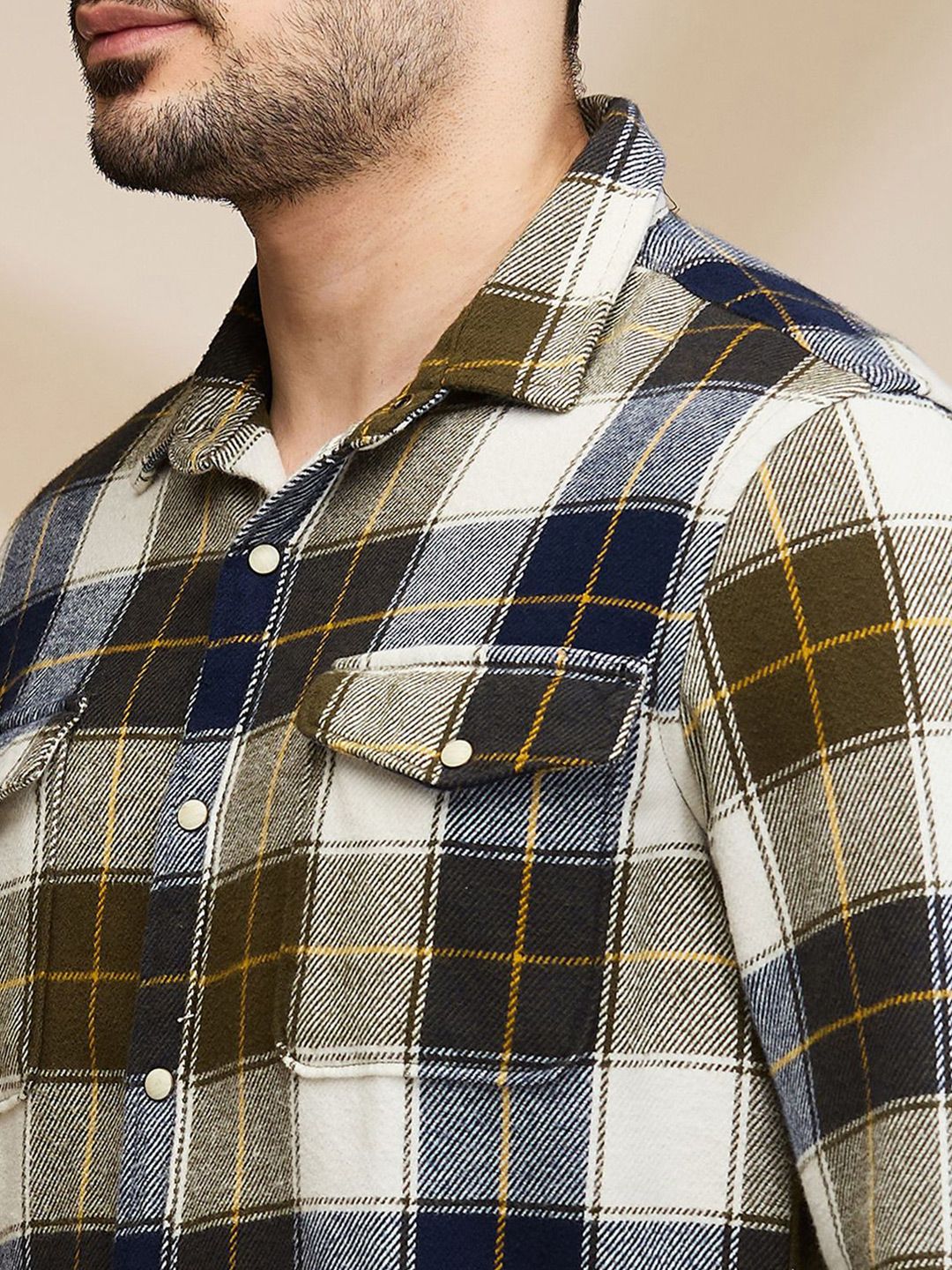 Being Human Men Slim Fit Tartan Checks Opaque Checked Casual Shirt