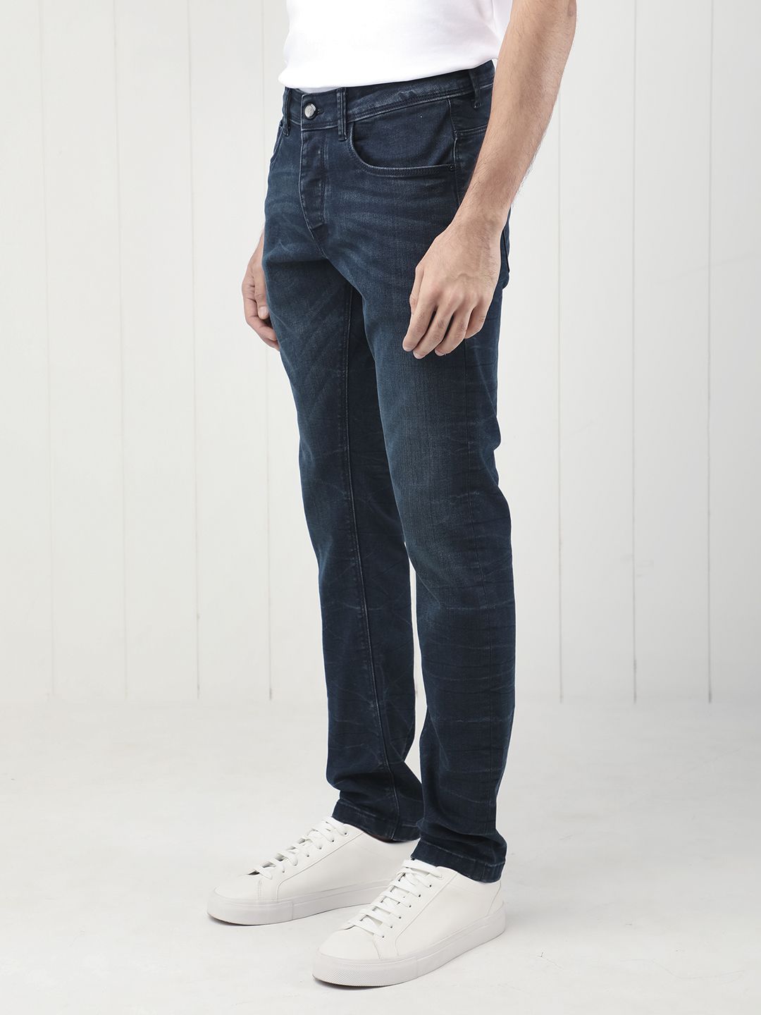 RARE RABBIT Men Yoshi Regular Fit Mid-Rise Cotton Jeans