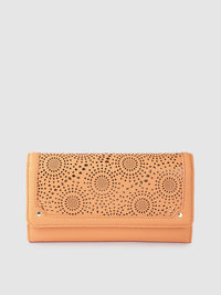 Lino Perros Women Laser Cut Detail Three Fold Wallet