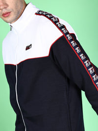 The Indian Garage Co Men Navy Blue Colourblocked Sweatshirt