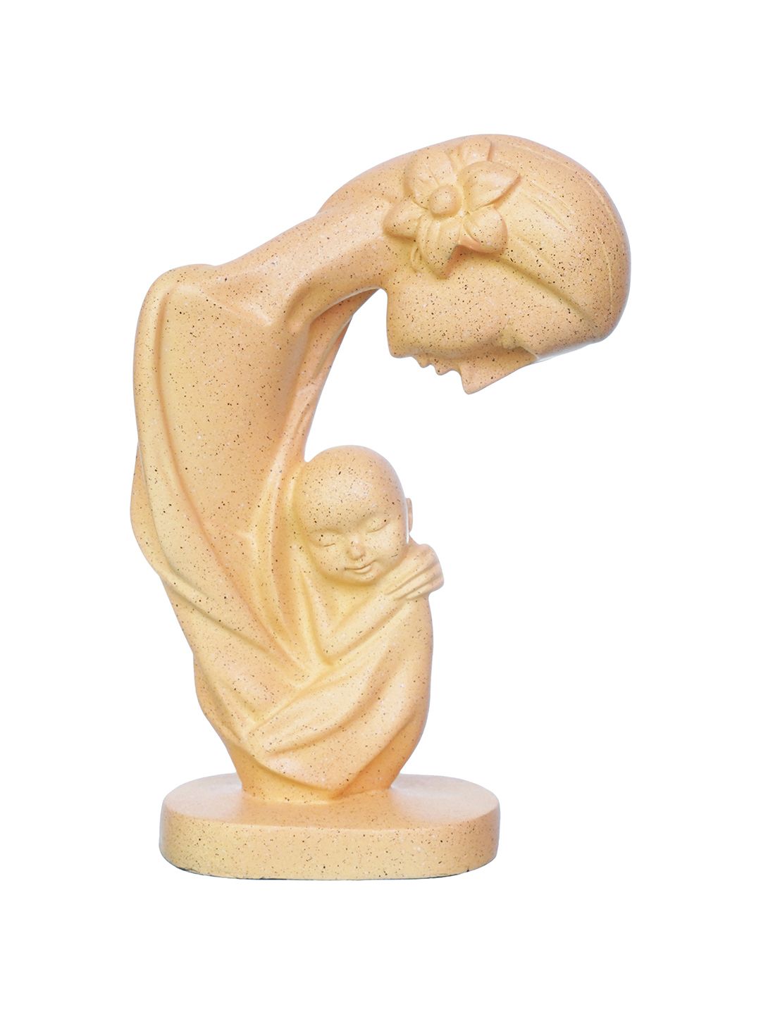 eCraftIndia Off White Medium Mother with Child Sculpture Human Figurine Showpiece