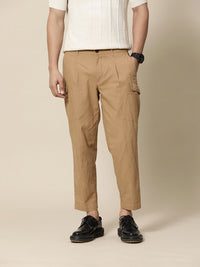 Mr Bowerbird Men Slim Fit High-Rise Cargos