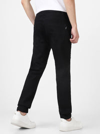 Urbano Fashion Men Black Mid-Rise Stretchable Jogger Jeans
