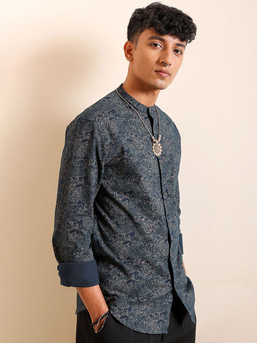 The Indian Garage Co Men Slim Fit Indie Printed Resortwear Shirt