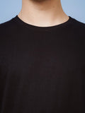 ADRO Round Neck Drop-Shoulder Sleeves Oversized Pure Cotton T-shirt