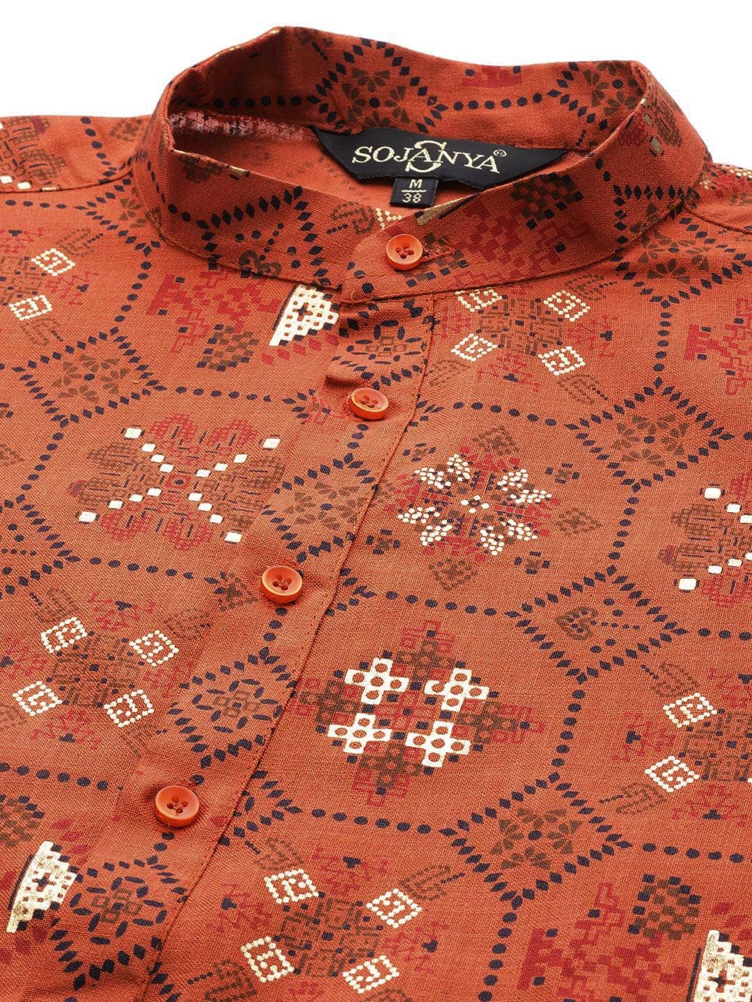 SOJANYA Printed Regular Kurta With Churidar