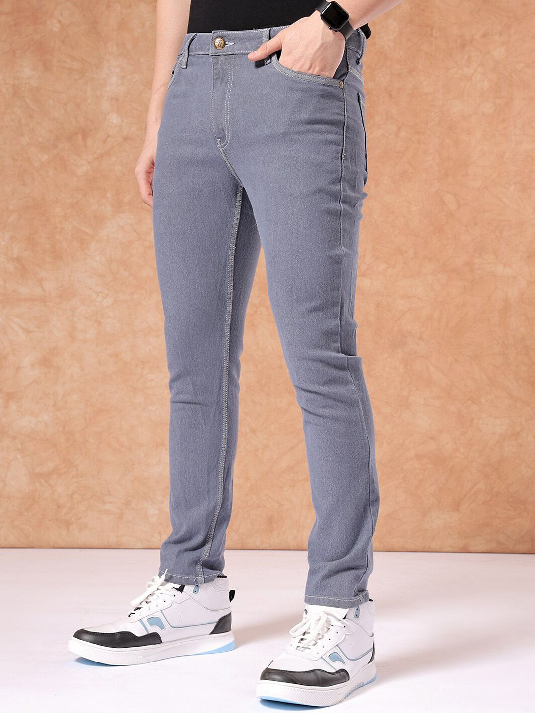 The Indian Garage Co Men Slim Fit Stretchable Jeans