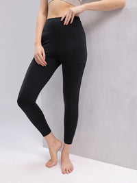 HRX by Hrithik Roshan Women Mid-Rise Cropped Rapid-Dry Yoga Tights