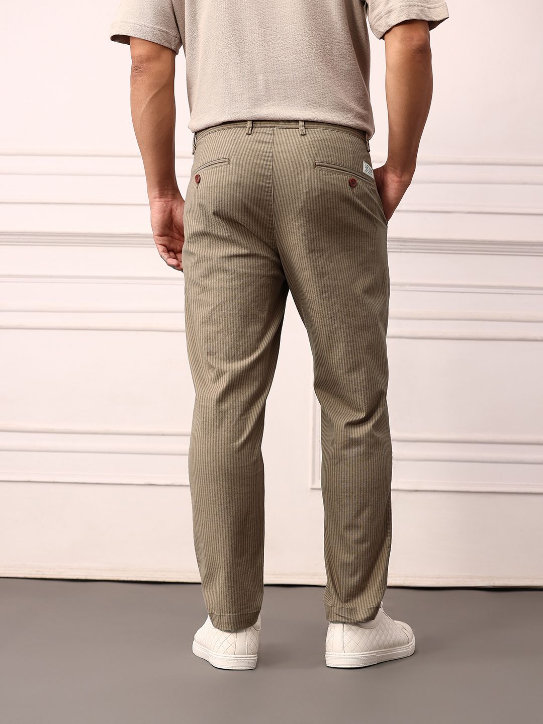 Mr Bowerbird Men Striped Urban Trousers