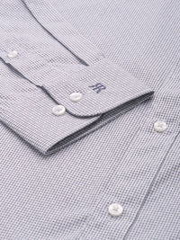 Raymond Slim Fit Geometric Self Design Pure Cotton Formal Shirt